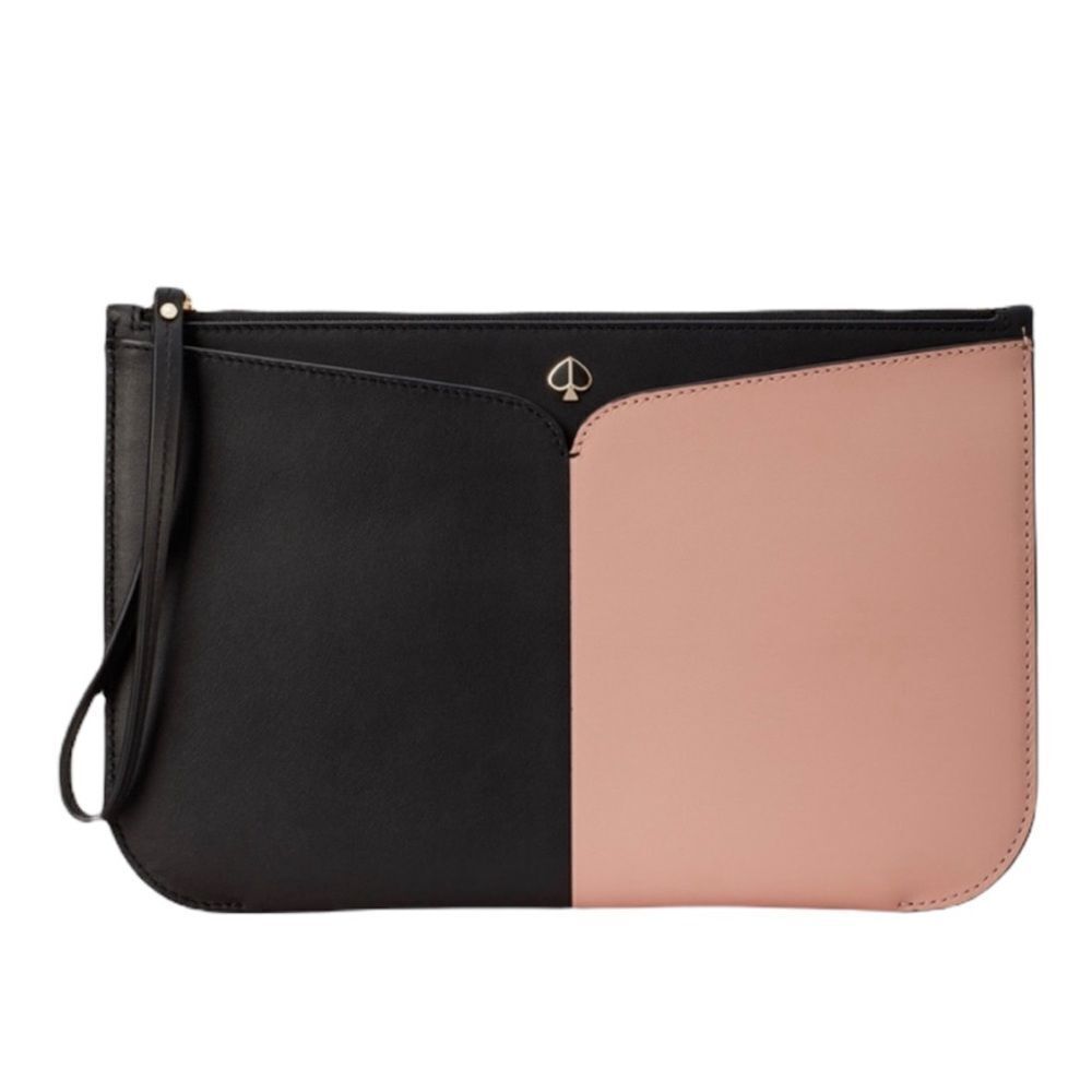 Kate Spade Nicola bicolor large pouch wristlet